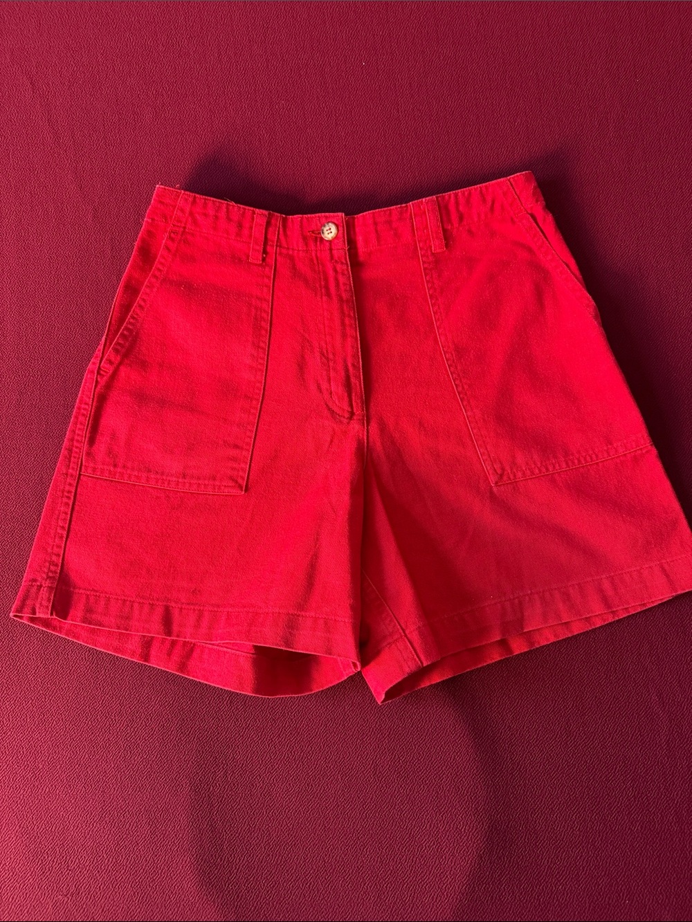 Red Women's Cotton Shorts
